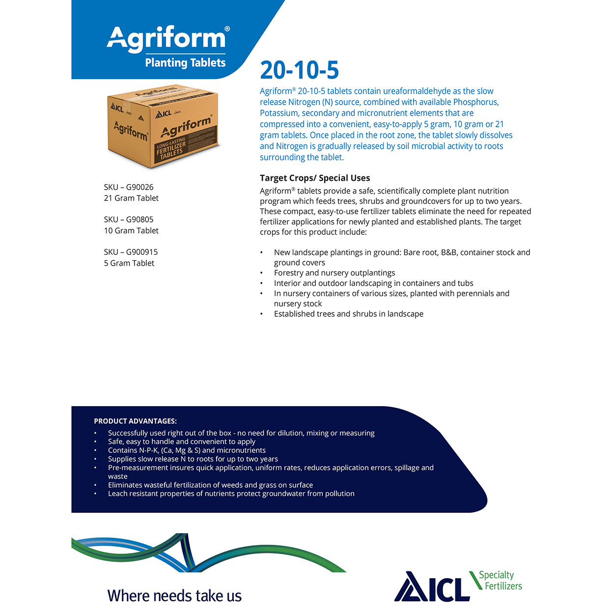 Agriform 20-10-5 Plant Fertilizer Tablets (1000 x 10g Tablets) by Everiss, NA