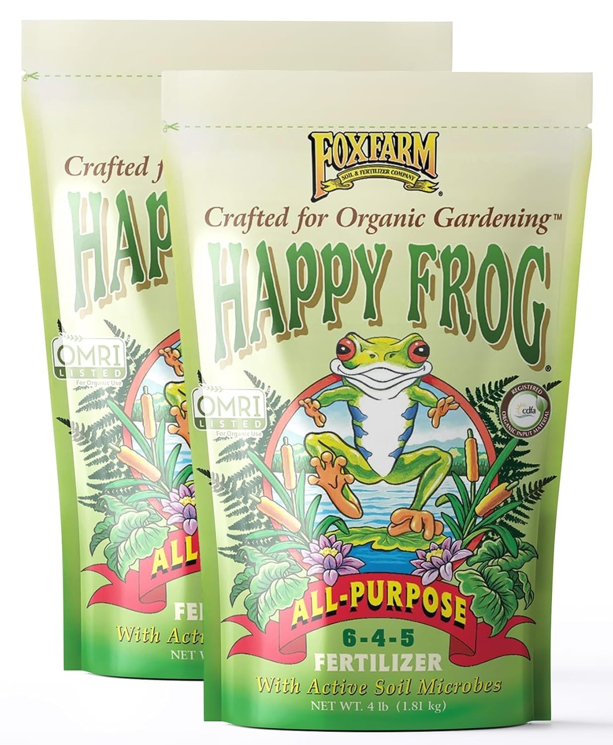 Happy Frog Organic Fertilizer with Soil Microbes – 4 lb for Flowers & Vegetables