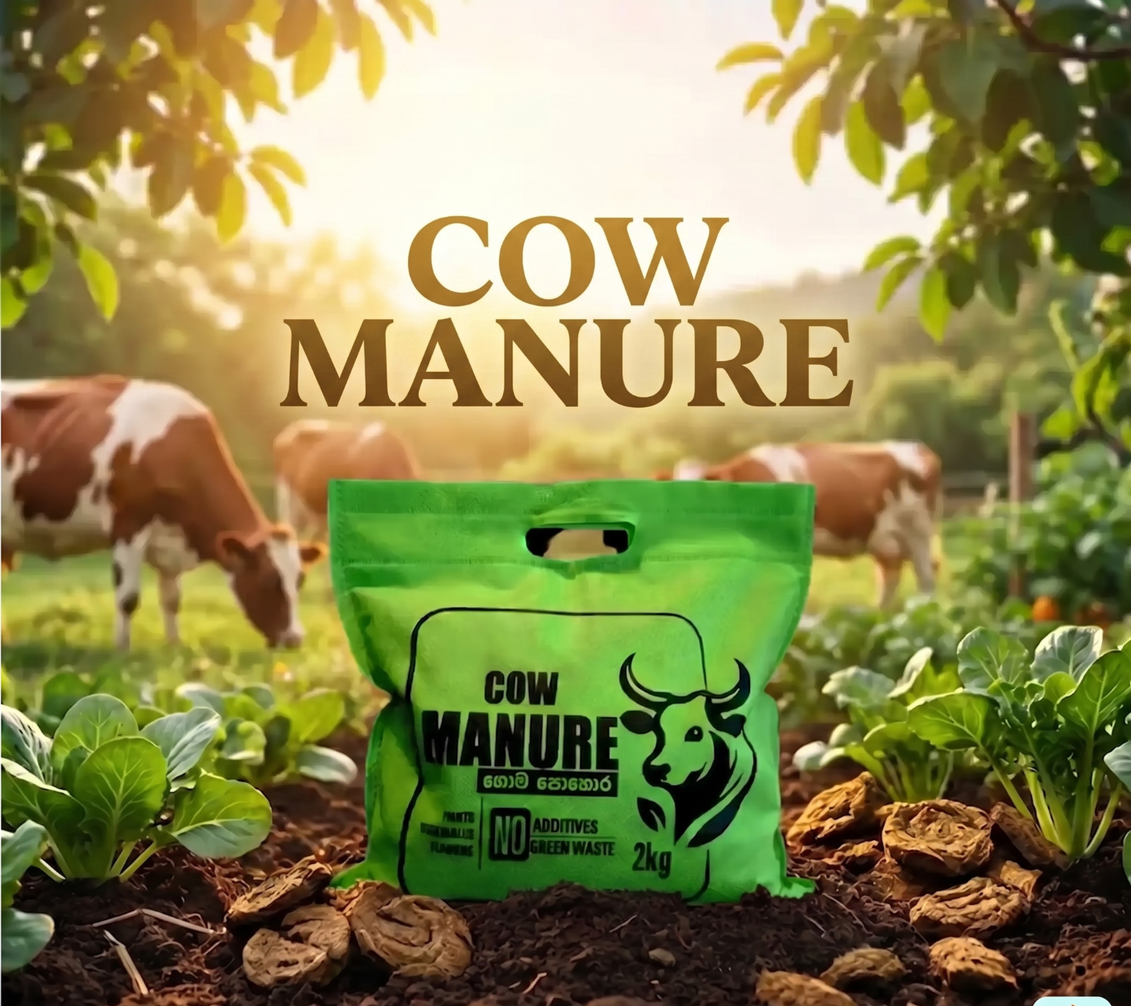 Organic Cow Manure – 100% All-Natural Nutrient-Rich Plant Fertilizer No Additive