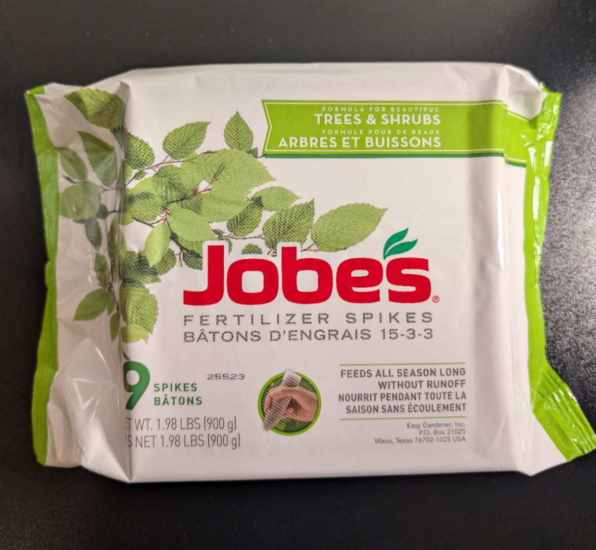 Jobe’s Organics Fertilizer Spikes – 9 Pack – Trees and Shrubs