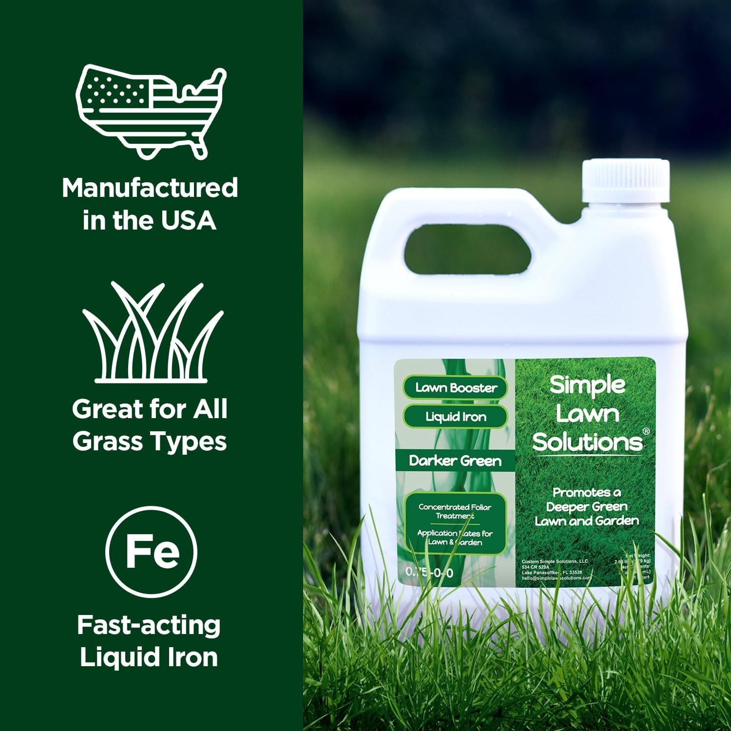 Chelated Iron 7-0-0 Liquid Iron for Lawns – Liquid Fertilizer for Lawns, Ironite