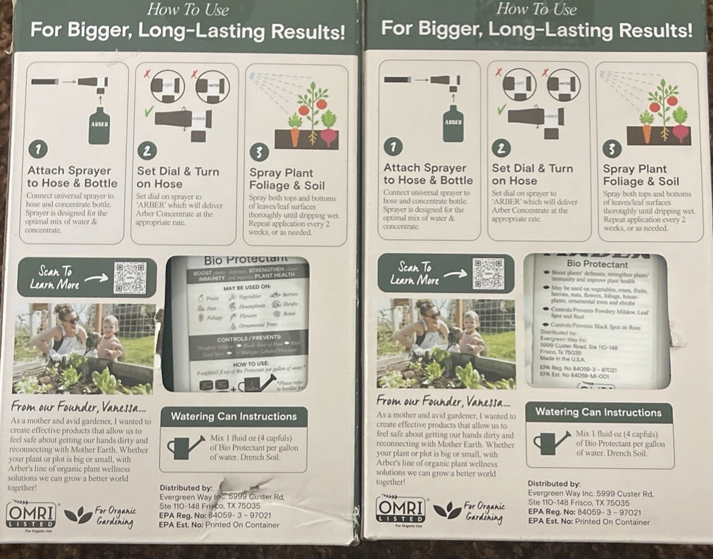 Arber Organic Fruit & Veggie 3-in-1 Boost and Ready to Spray Care Fertilizer 8oz