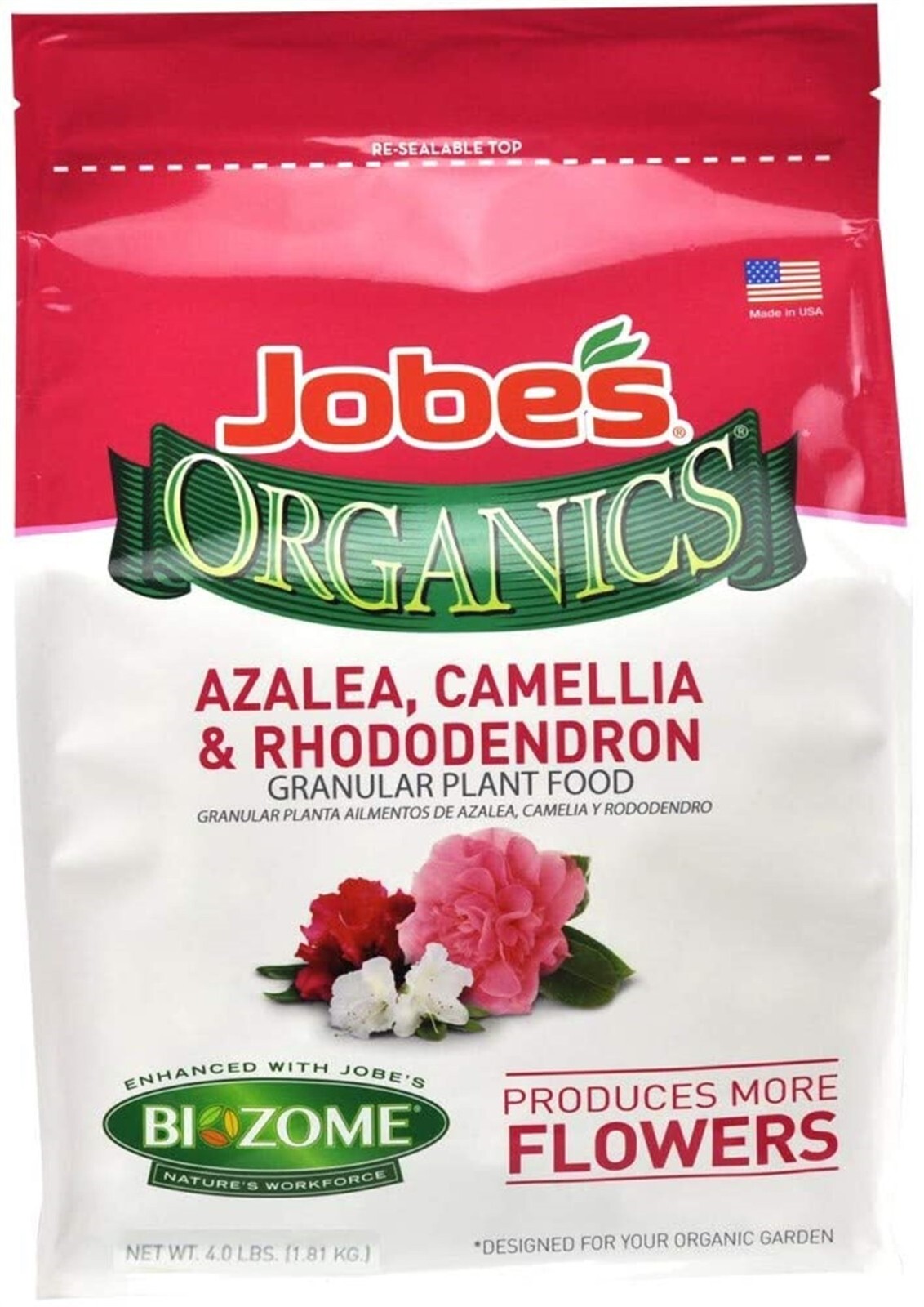 Jobe’s 09826 4 lb Organic Azalea Rhododendron Acid Loving Plant Food Fertilizer