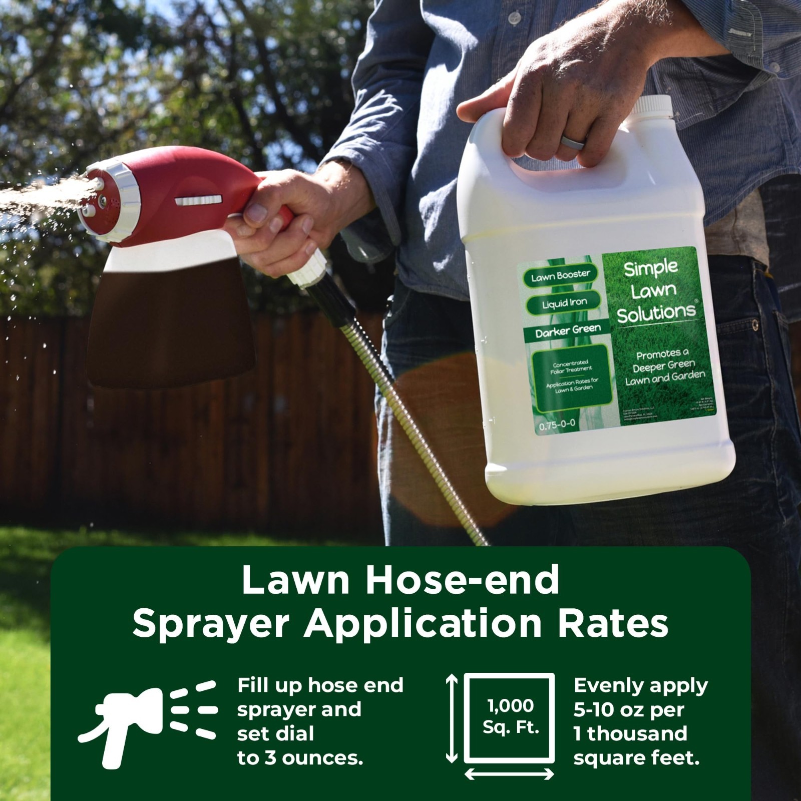Liquid Iron Fertilizer for Dark Green Grass – Chelated Micronutrients Spray 1 Ga