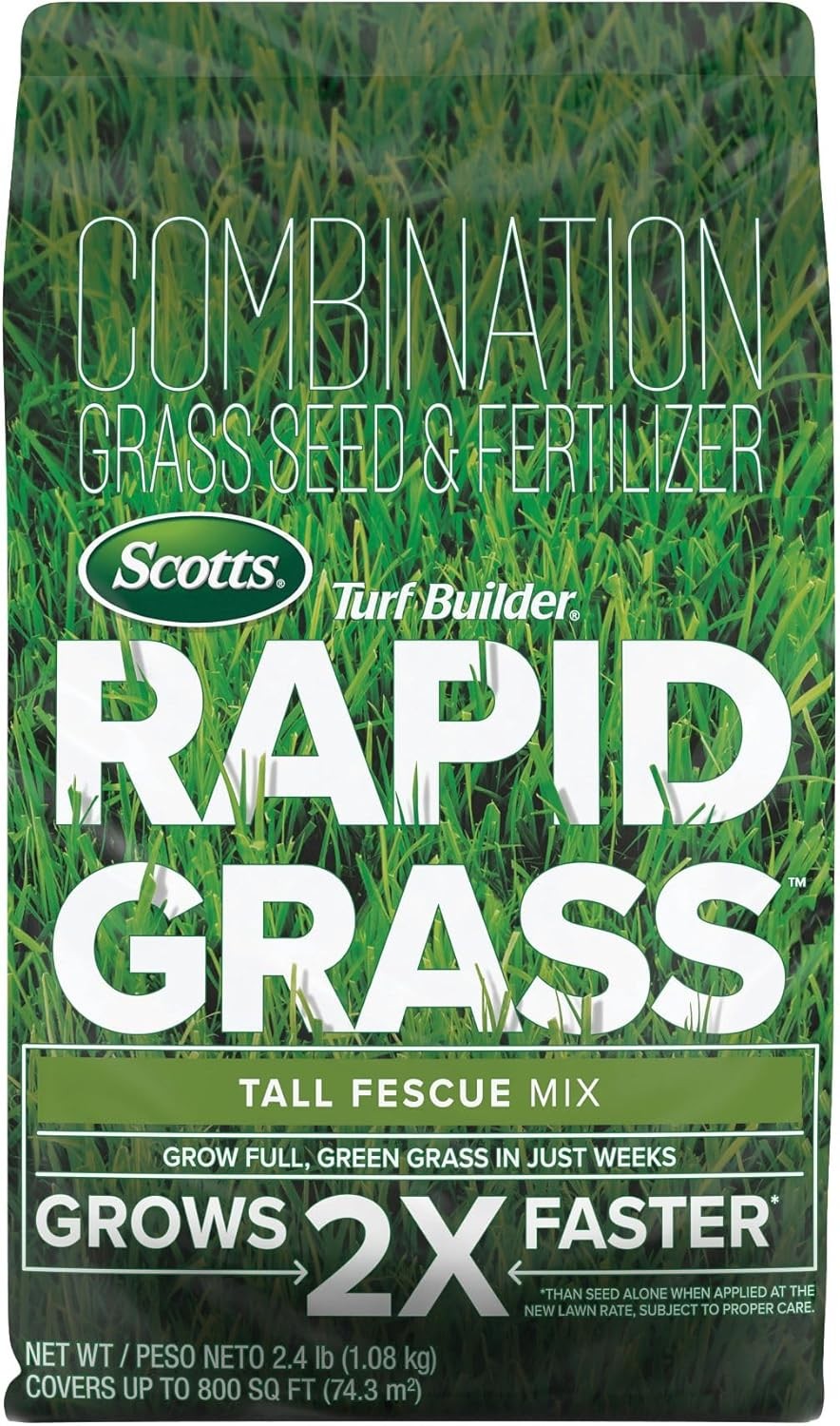 Scotts Turf Builder Rapid Grass Tall Fescue Mix Seed Fertilizer