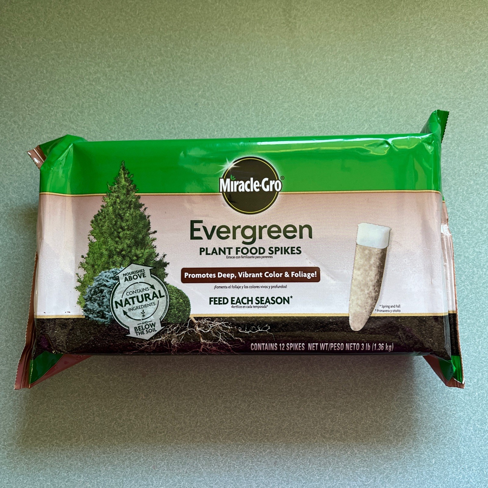 Miracle-Gro Evergreen Plant Food Spikes – Pack of 12 Spikes, Evergreen Tree Food