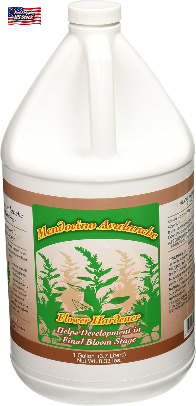 Grow More HGC721625 Mendocino Avalanche Hydroponic Nutrient Fertilizer, 1 Gallon