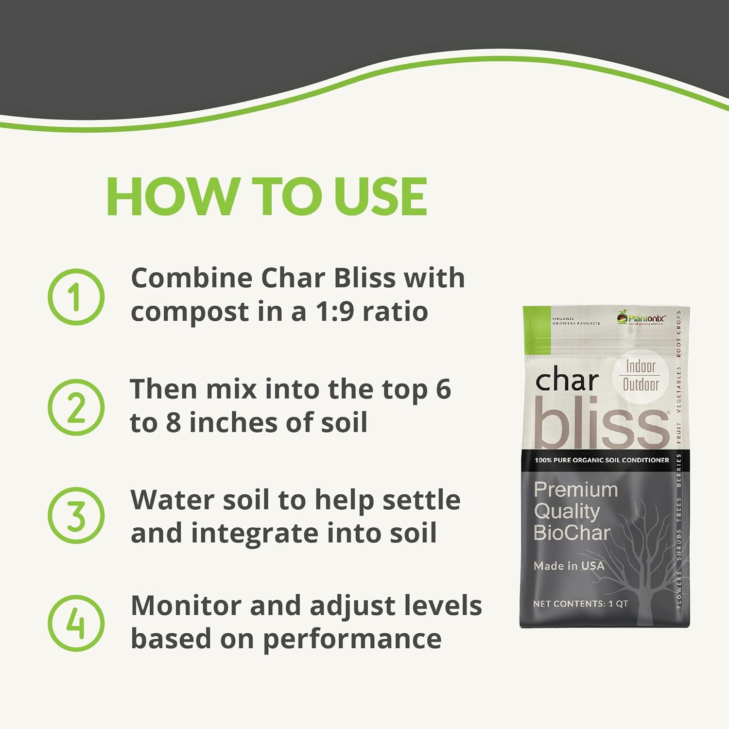 Char Bliss (24 Qts) – Organic Biochar for Plants – Omri-Listed Biochar Soil Amen