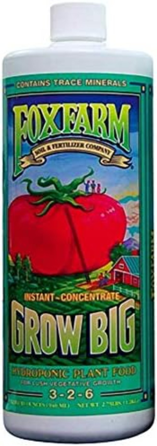 Fox Farm Grow Big Liquid Concentrate – Nutrient-Rich Booster for Plants & Herbs