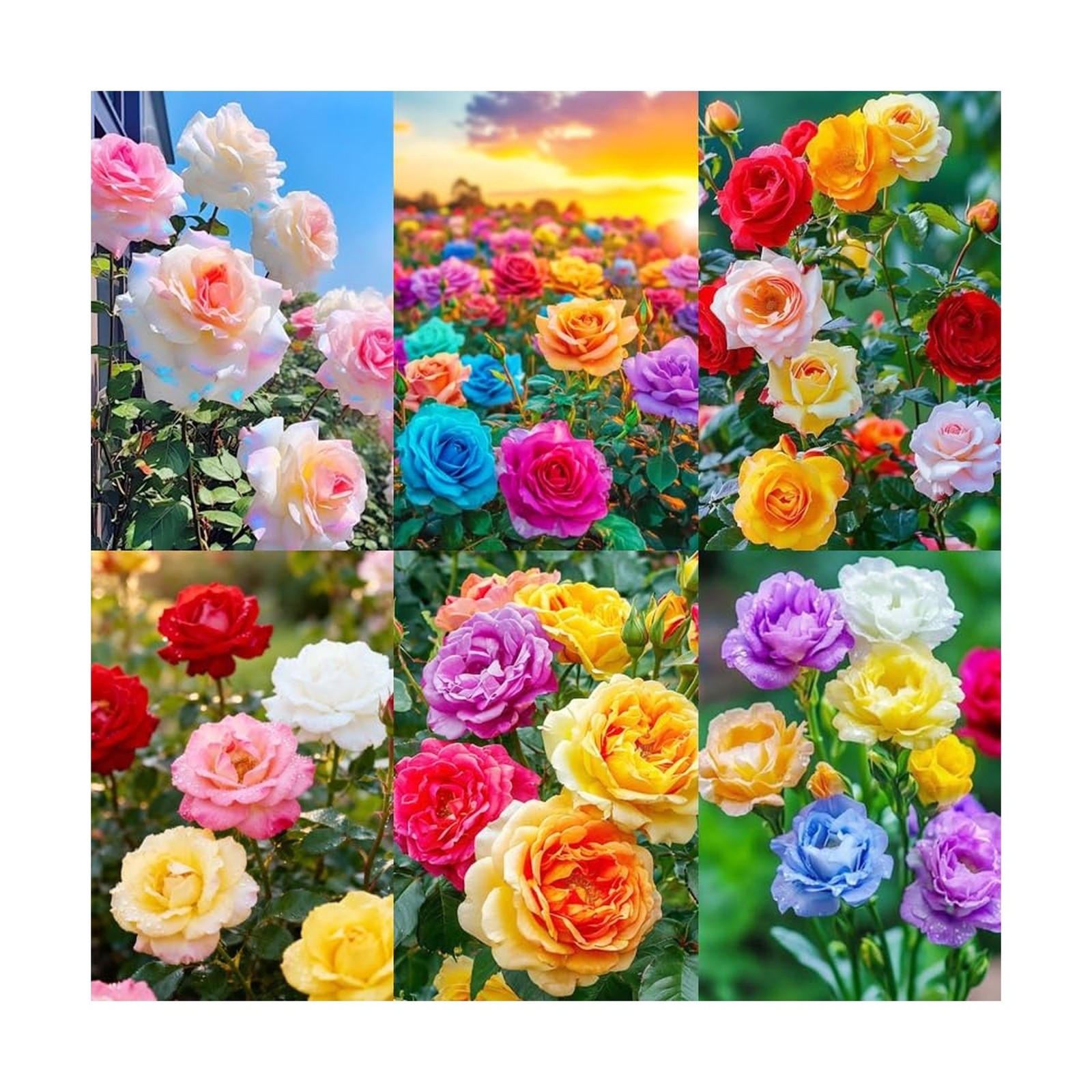 250+ Mix Climbing Roses Flowers Seeds -Rose Bushes Vine Climber Rose Seeds fo…