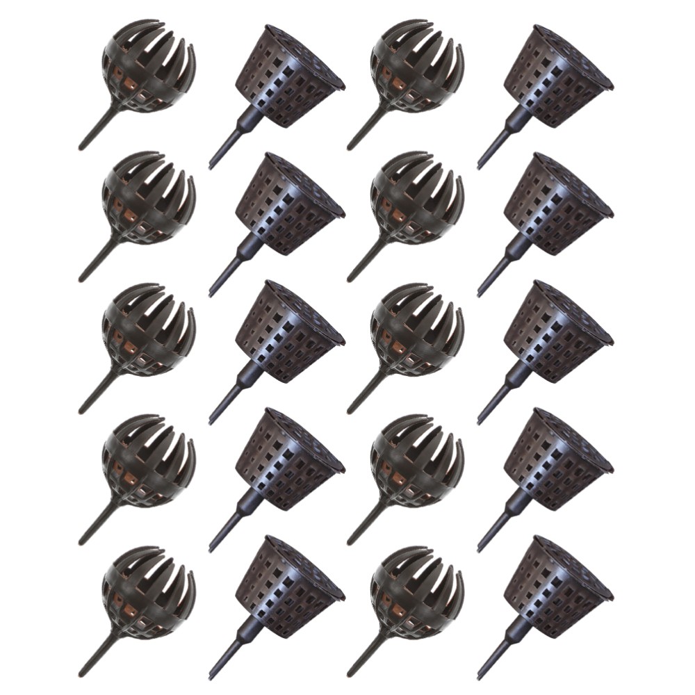 20Pcs Reusable Plastic Fertilizer Baskets for Gardening Storage Coffee Color