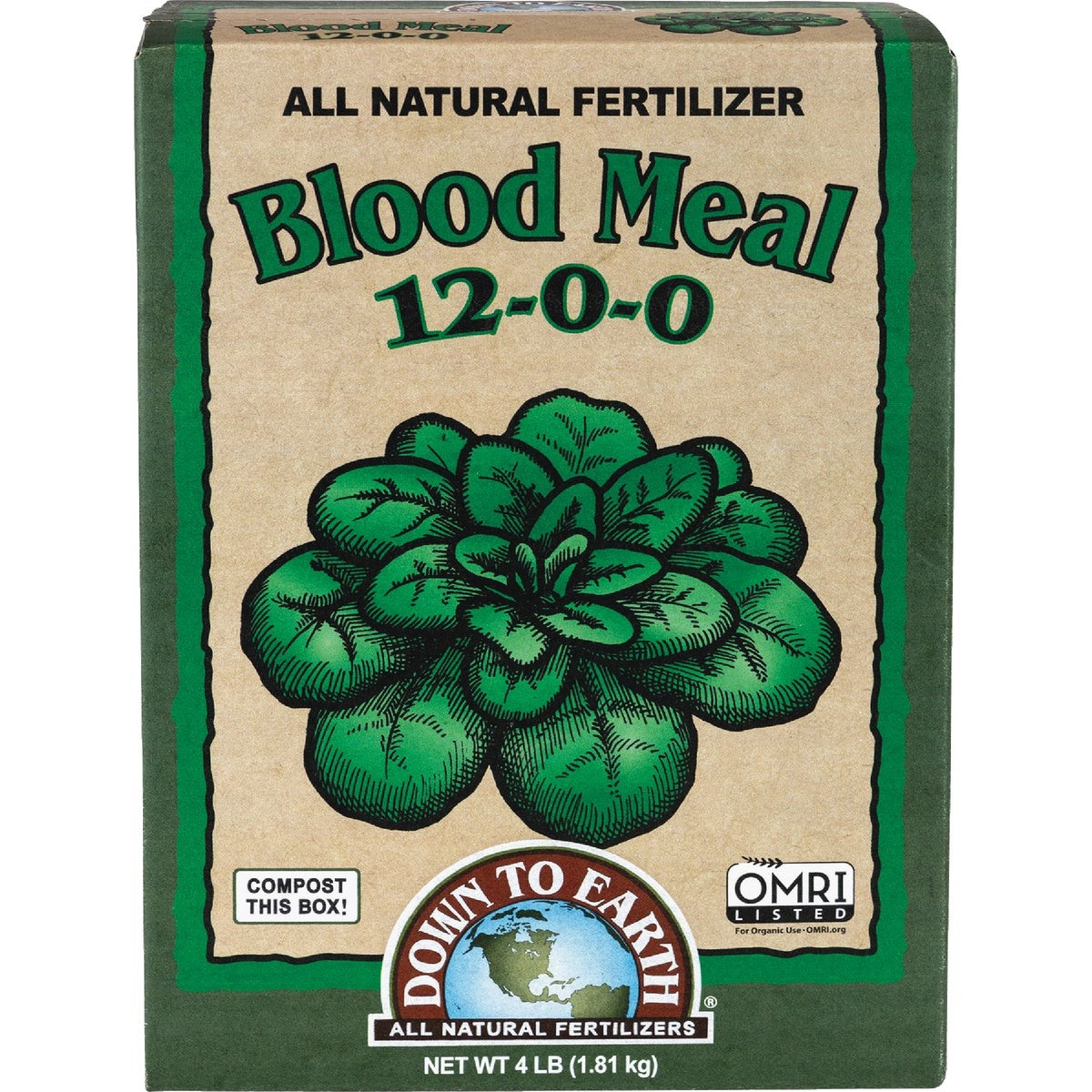 Down To Earth 0.5 Lb. 12-0-0 Blood Meal DTE17807 Down To Earth DTE17807