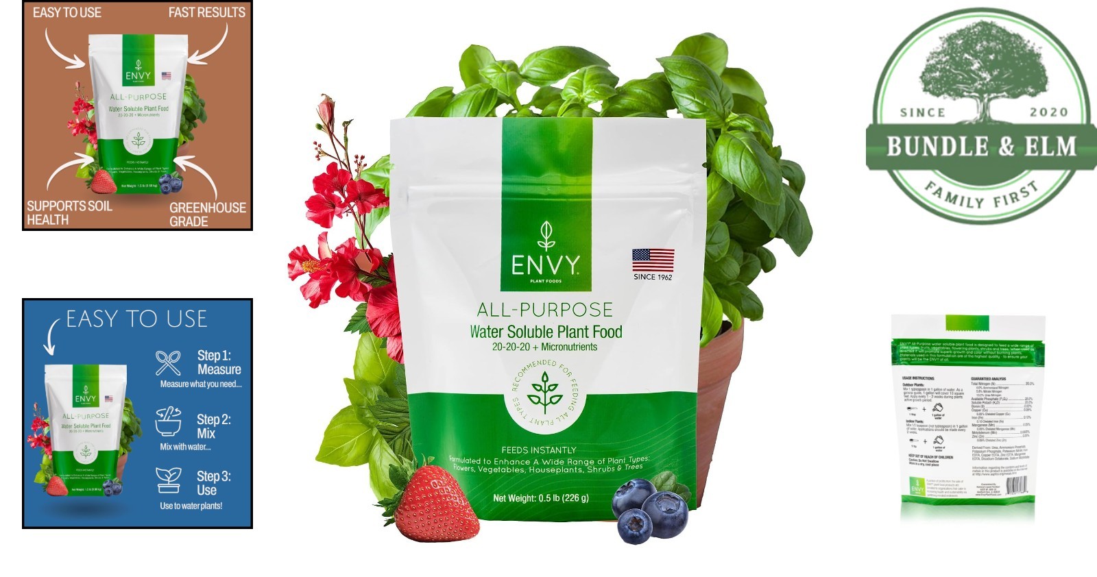 All-Purpose Plant Fertilizer, 0.5 Lb Water Soluble for Indoor and Outdoor Use
