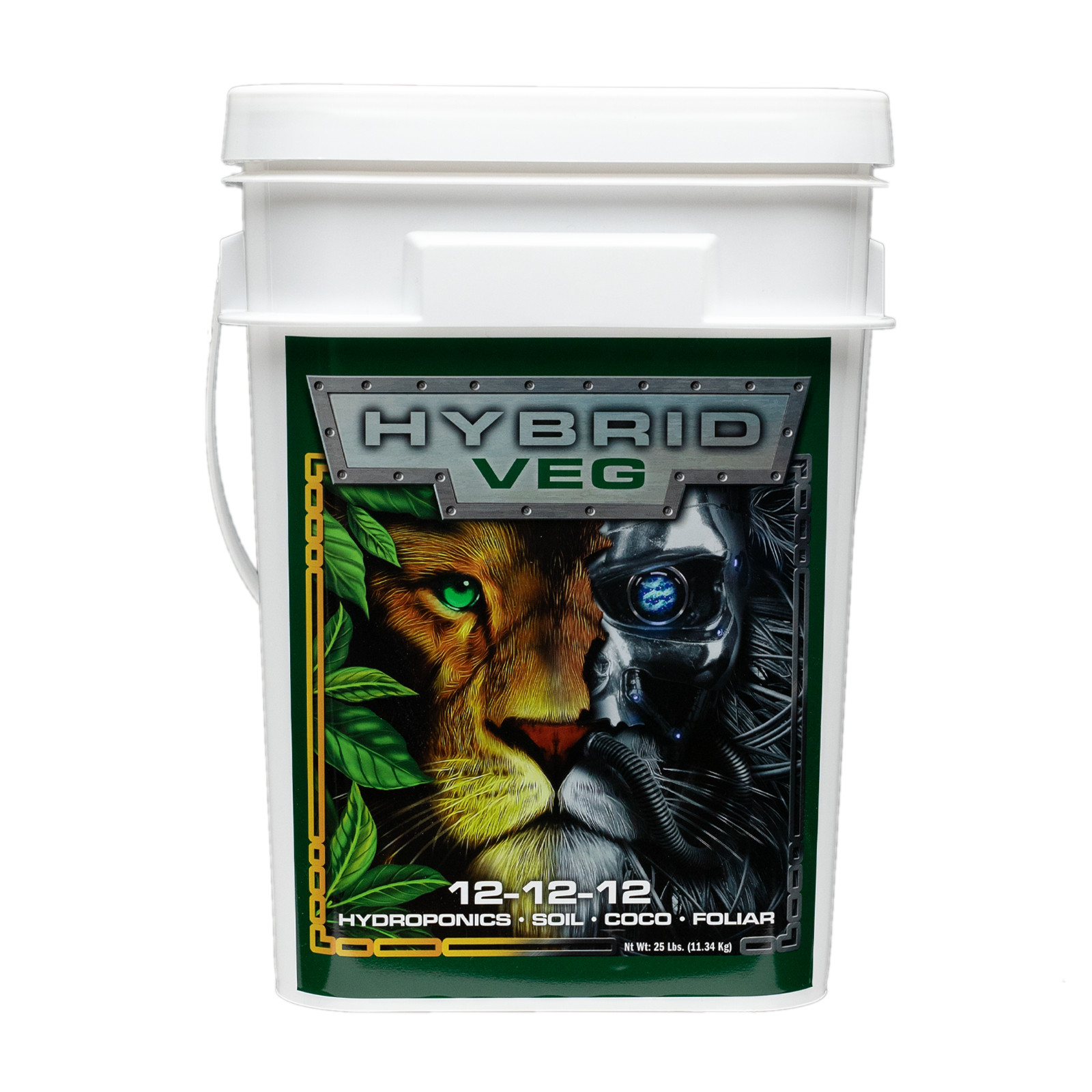 Hybrid Veg 12-12-12 Fertilizer 25 lb Bucket by GreenGro Biologicals