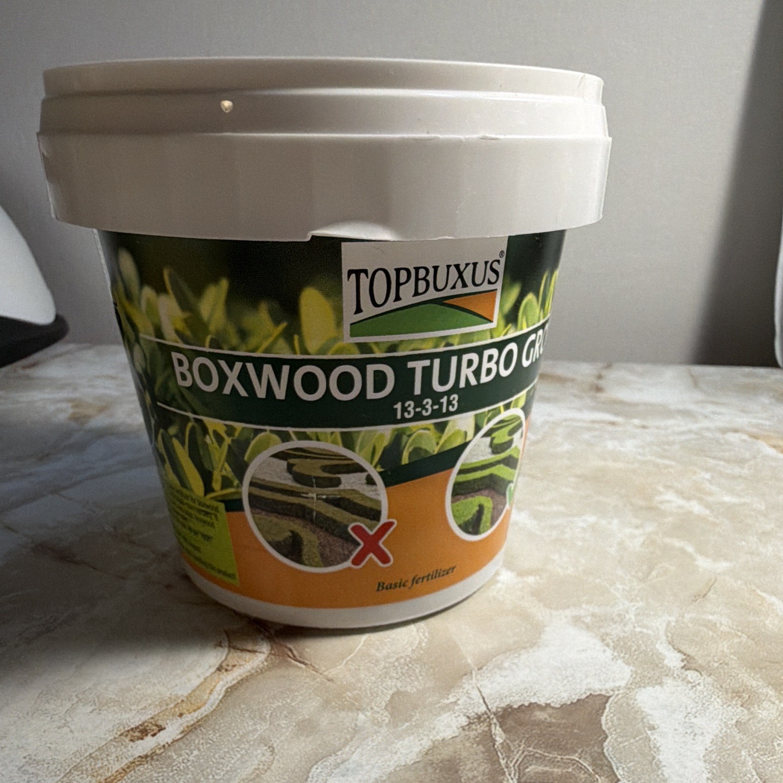 Topbuxus Boxwood Turbo Grow Fertilizer Granules 13-3-13, Mineral Basis, 1 lb Tub