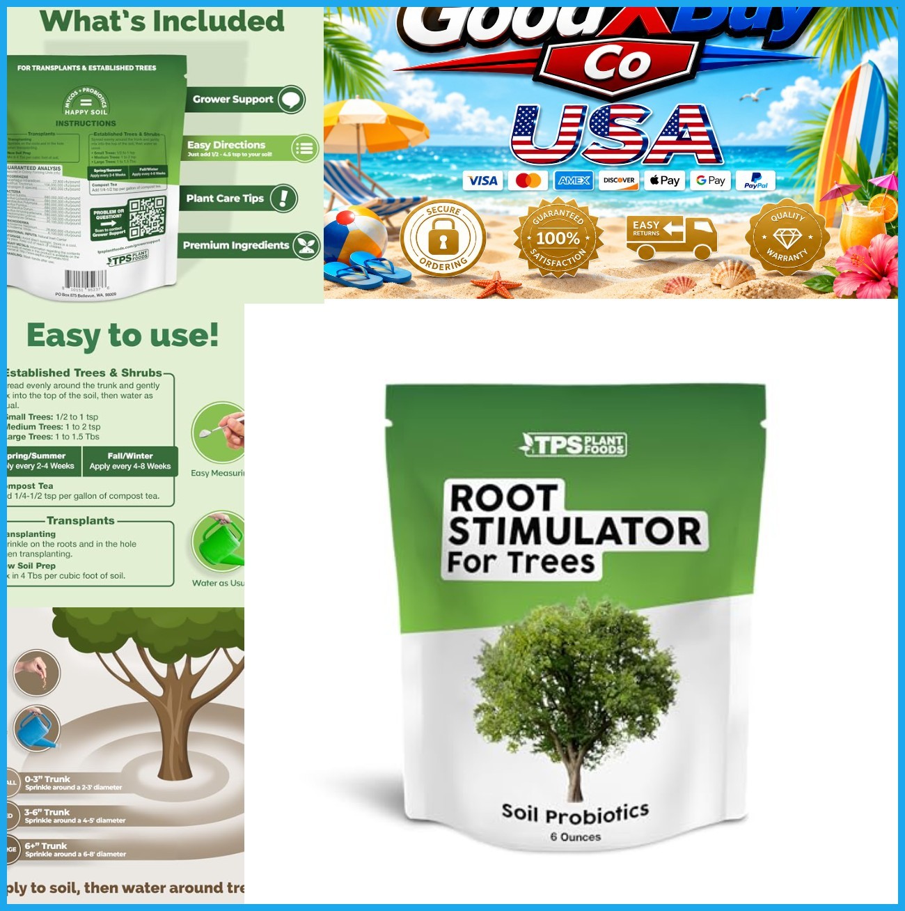 NEW Root Stimulator for Trees & Shrubs 6 oz Powder Transplant Aid