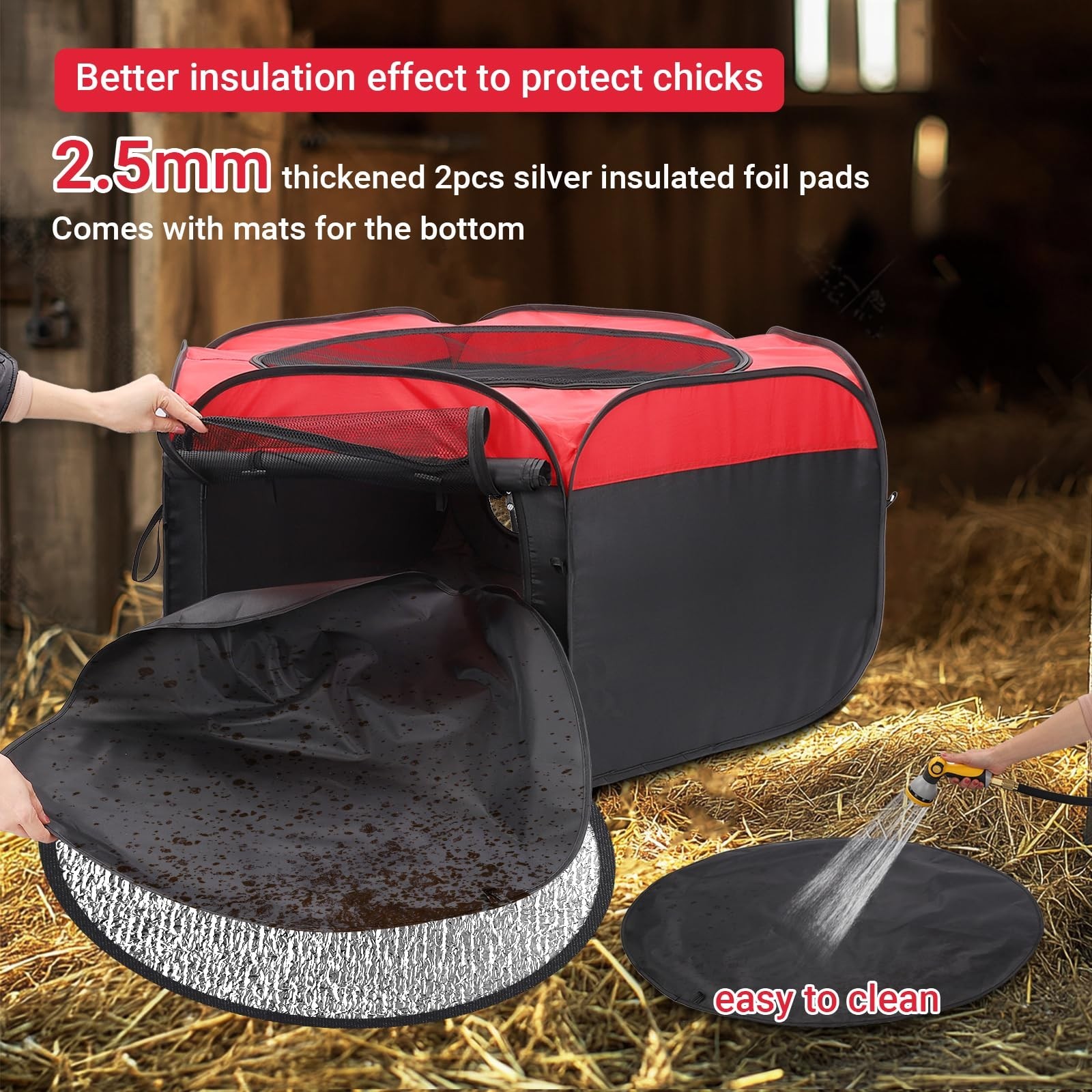 FAMIROSA Brooder Box for Chicks Starter Kit, Pop up and Breathable Chicken Br…