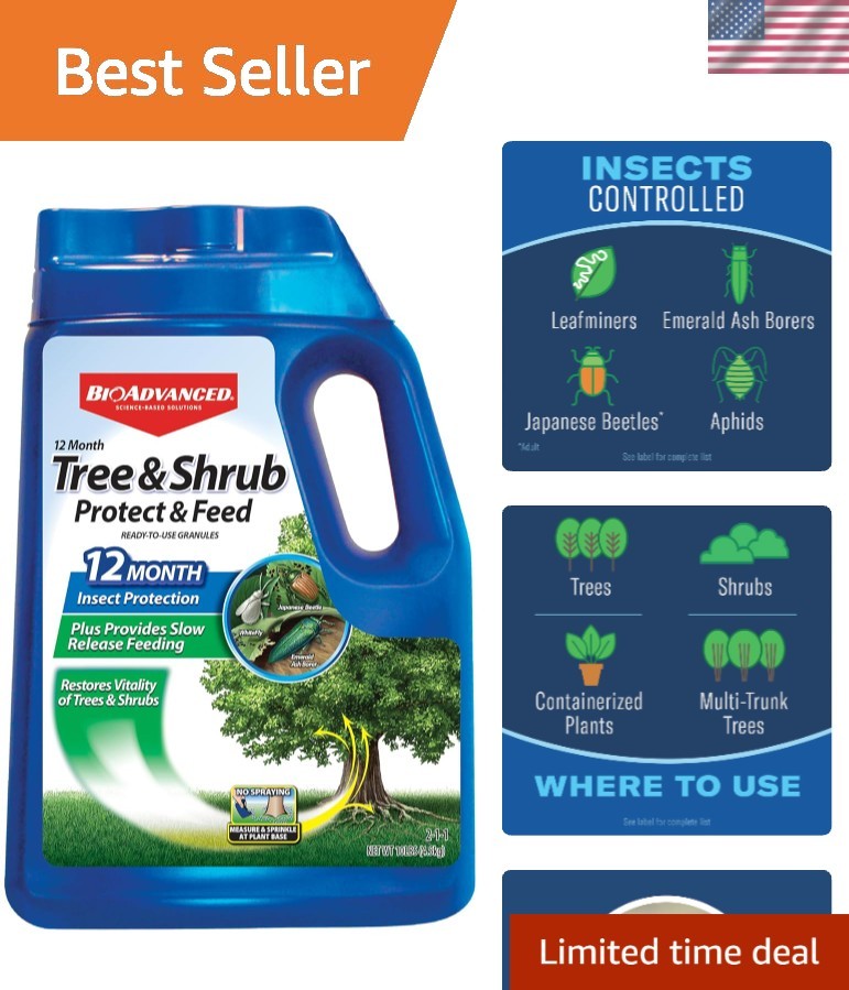 Dual-Action 10 lb Tree & Shrub Protect and Feed – Easy to Apply, Long-lasting