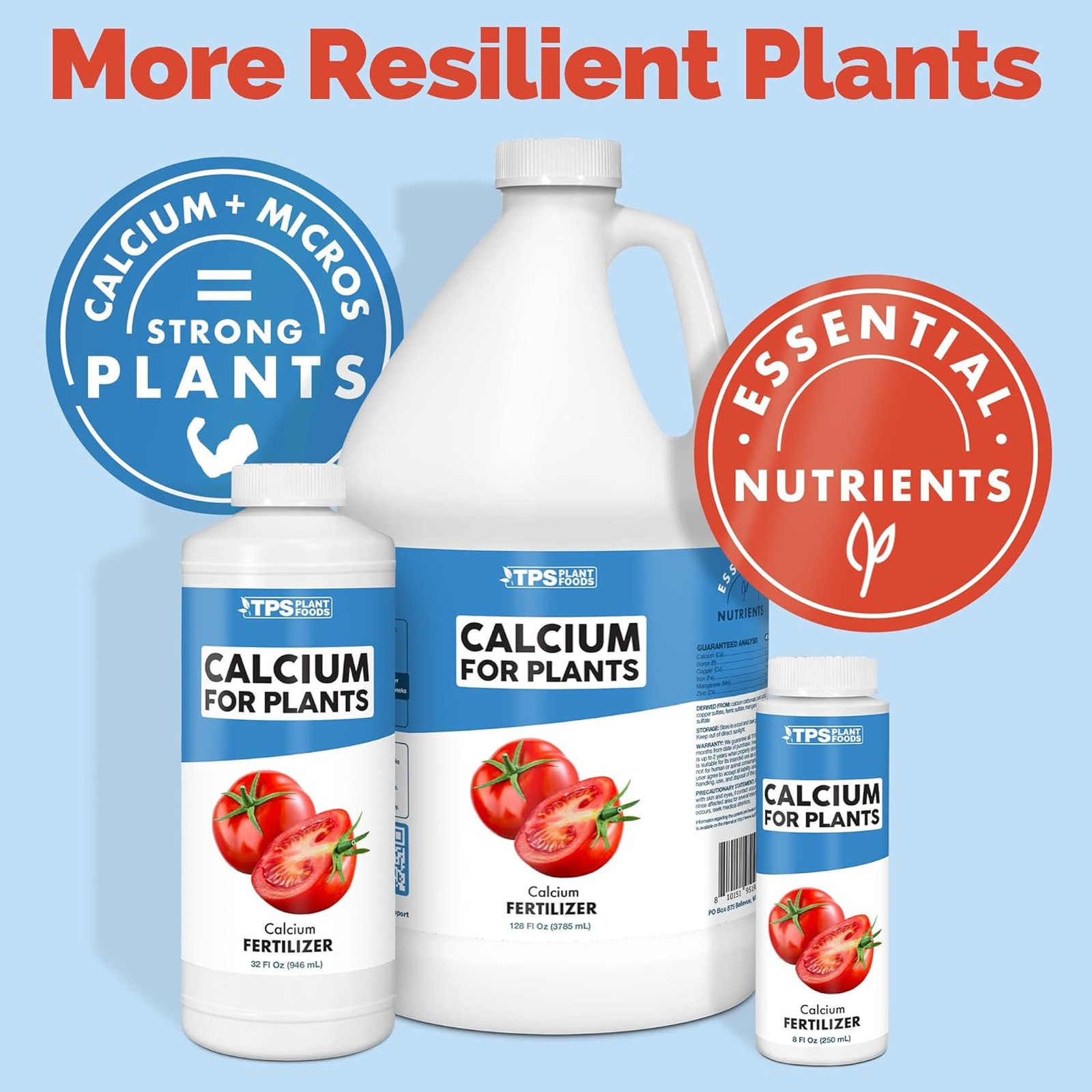 Liquid Calcium Fertilizer for Plants Support Cell Growth and Strength 8 oz