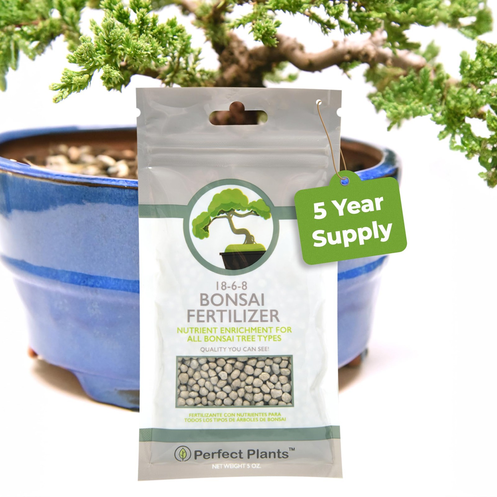 Perfect Plants Bonsai Fertilizer Pellets, 5 oz, Slow Release Tree 5 OUNCES