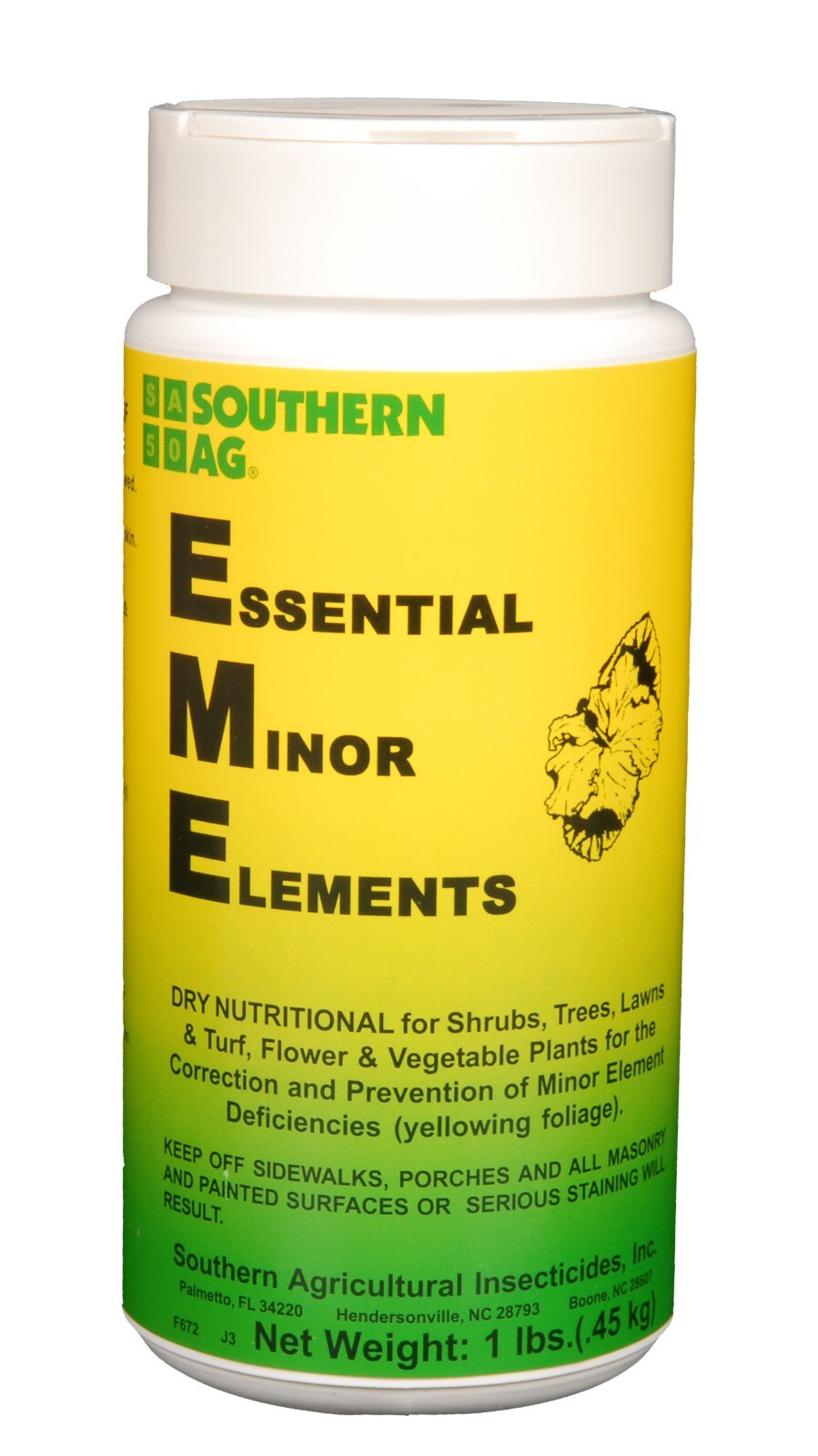 Essential Minor Elements Fertilizer 1 lb bottle Dry Nutrition by Southern Ag