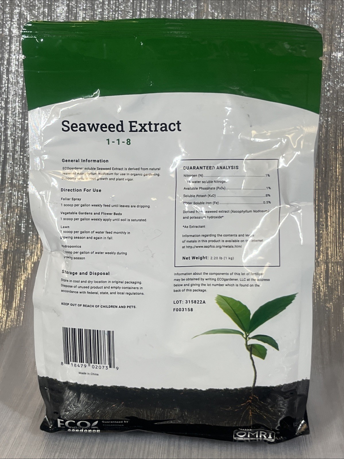 Eco Gardner Seaweed Extract fertilizer ￼