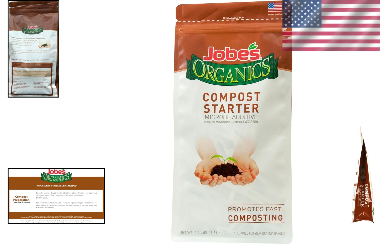 4 lbs Jobes Organic Compost Starter – Fast-Acting Fertilizer for Vibrant Growth