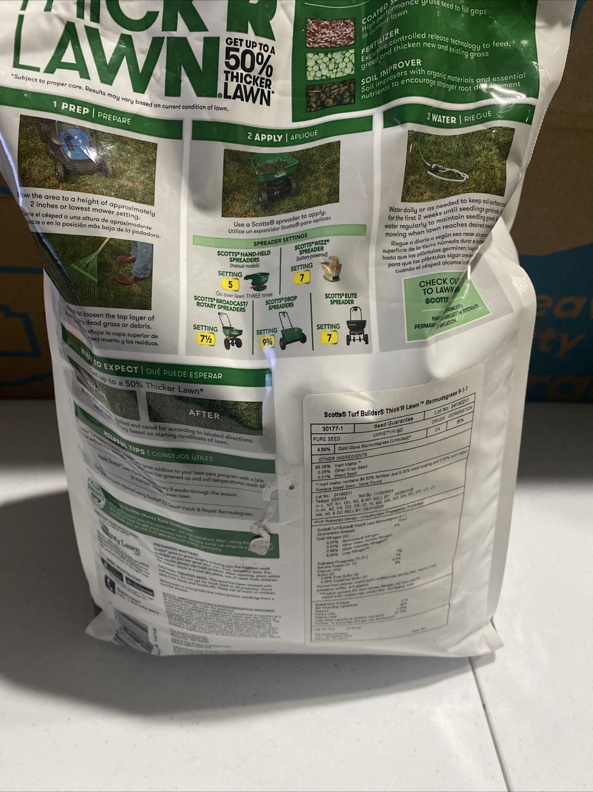 Scotts Turf Builder Thick’R Lawn 12 Lb. Bermuda Grass Patch & Repair 30177
