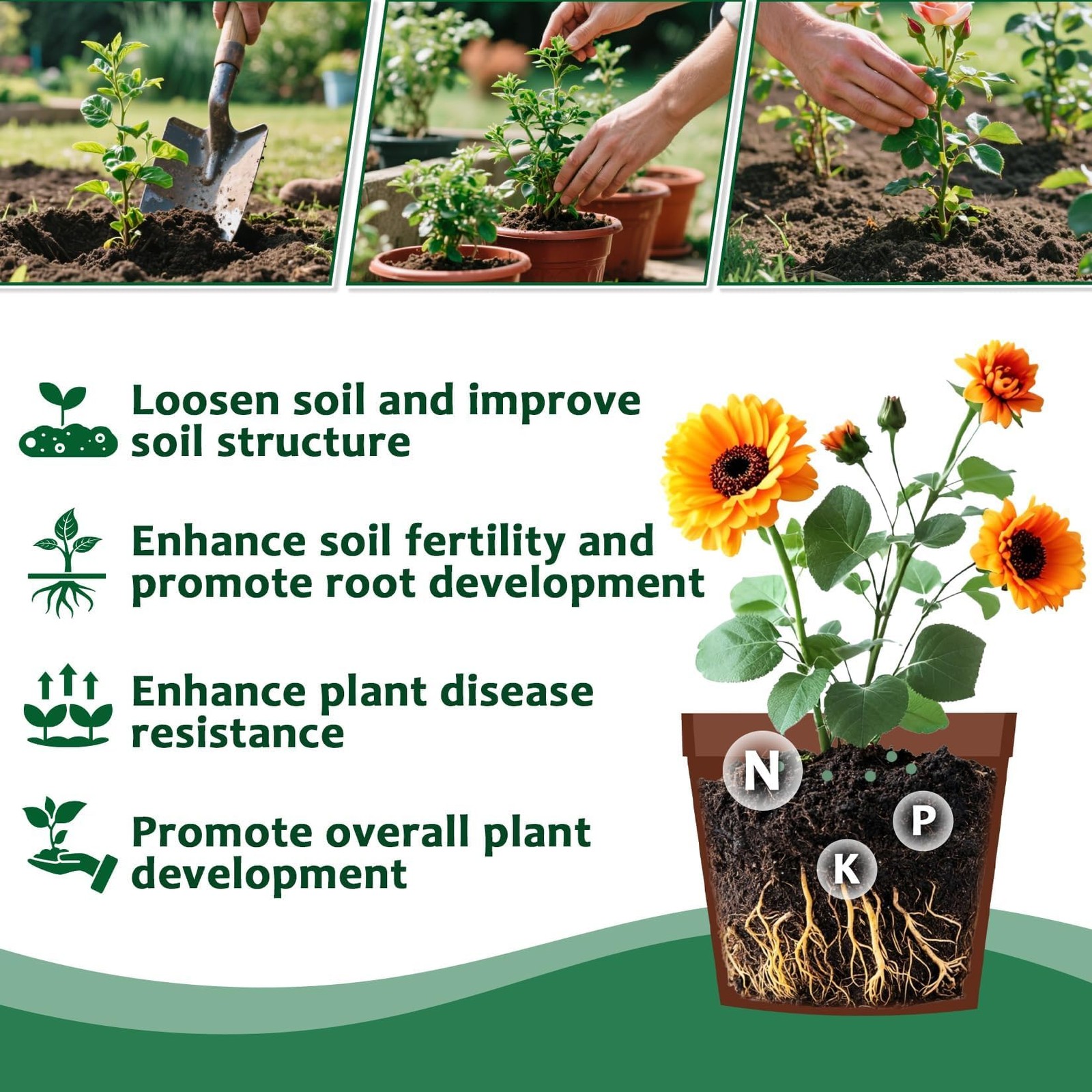 11.28OZ Slow Release Fertilizer – 17-17-17 Organic Plant Food All Purpose Pla…