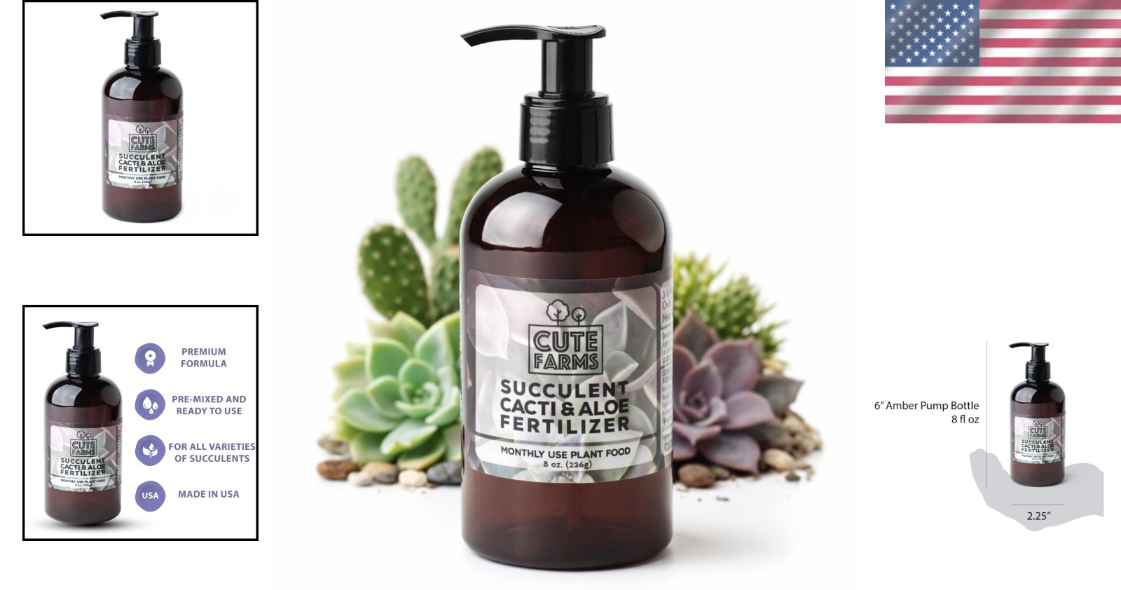 8 oz. Ready-to-Use Succulent Fertilizer with Dispensing Pump for Optimal Growth