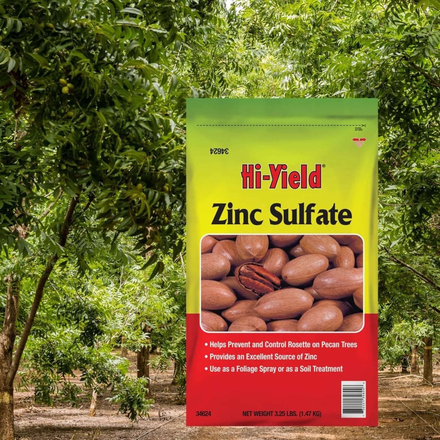 Hi Yield Zinc Sulfate 3.25 lb Garden Fertilizer Soil Treatment