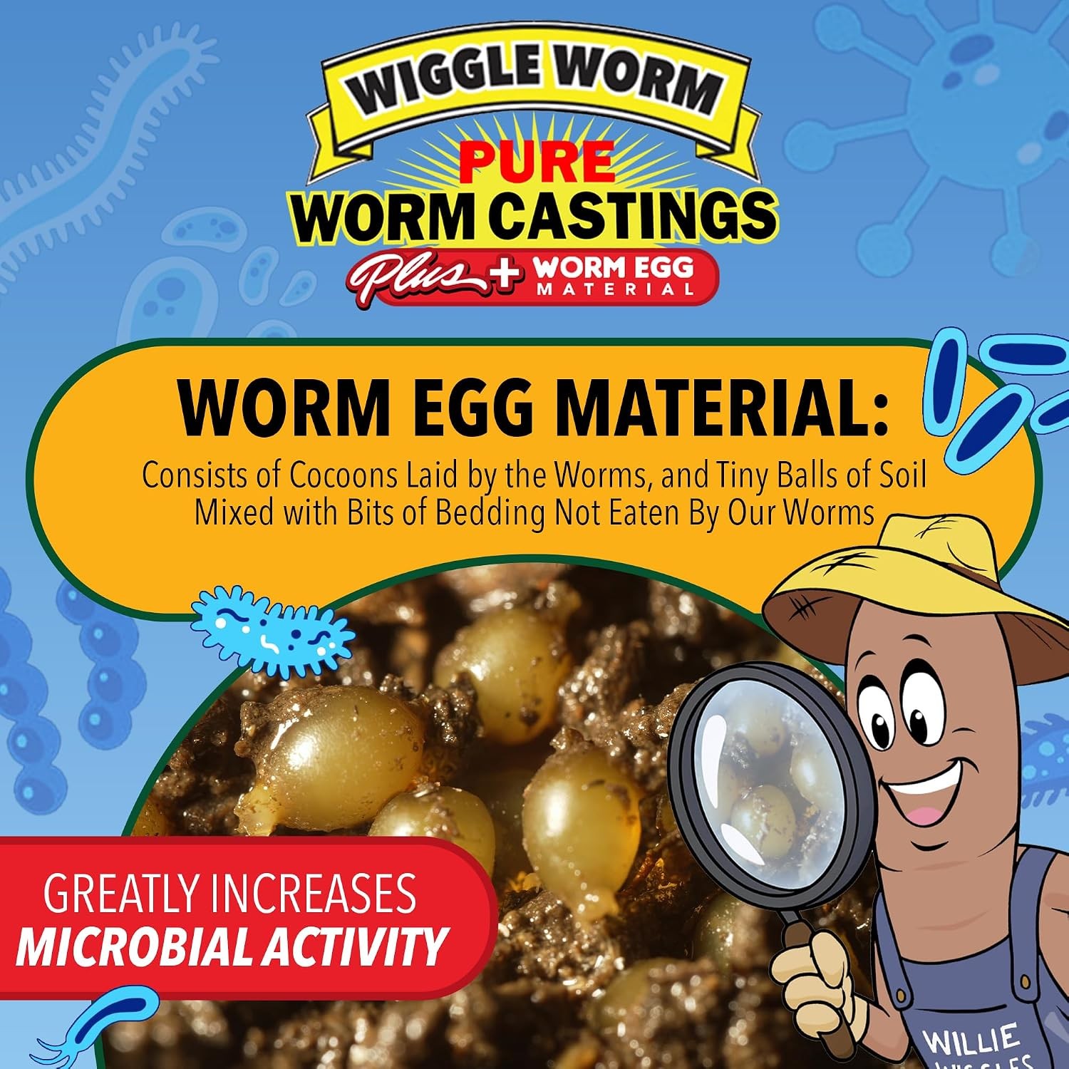 100% Pure Worm Castings Plus Worm Egg Material 40lbs Fertilizer & Soil Amendment
