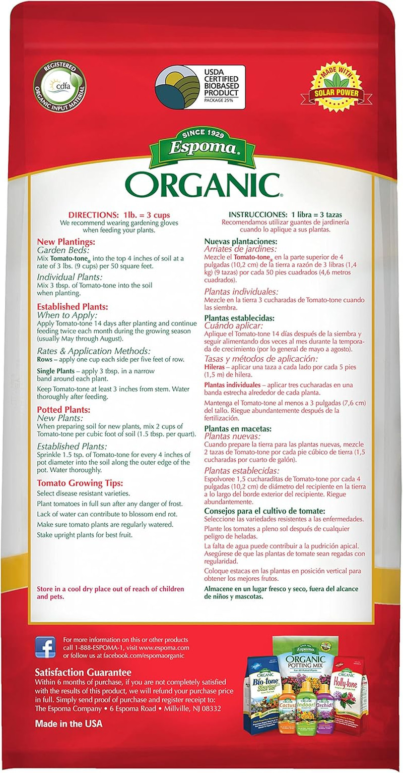 Organic Tomato-Tone 3-4-6 with 8% Calcium. Organic Fertilizer for All Types of T