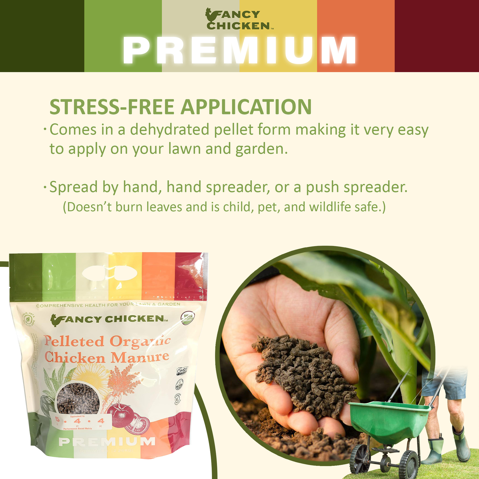 Fancy Chicken Premium Pelleted Organic Chicken Manure Fertilizer, 15 lb (Pack of