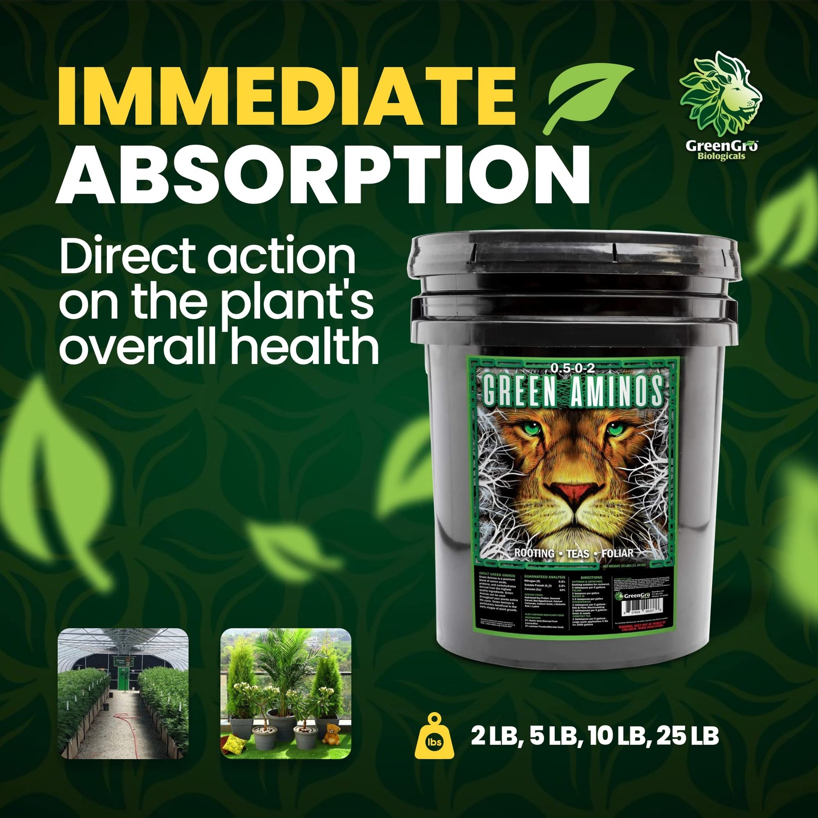 GreenGro Green Aminos, Rooting Stimulator Blend with Amino Acids and Nutrients f