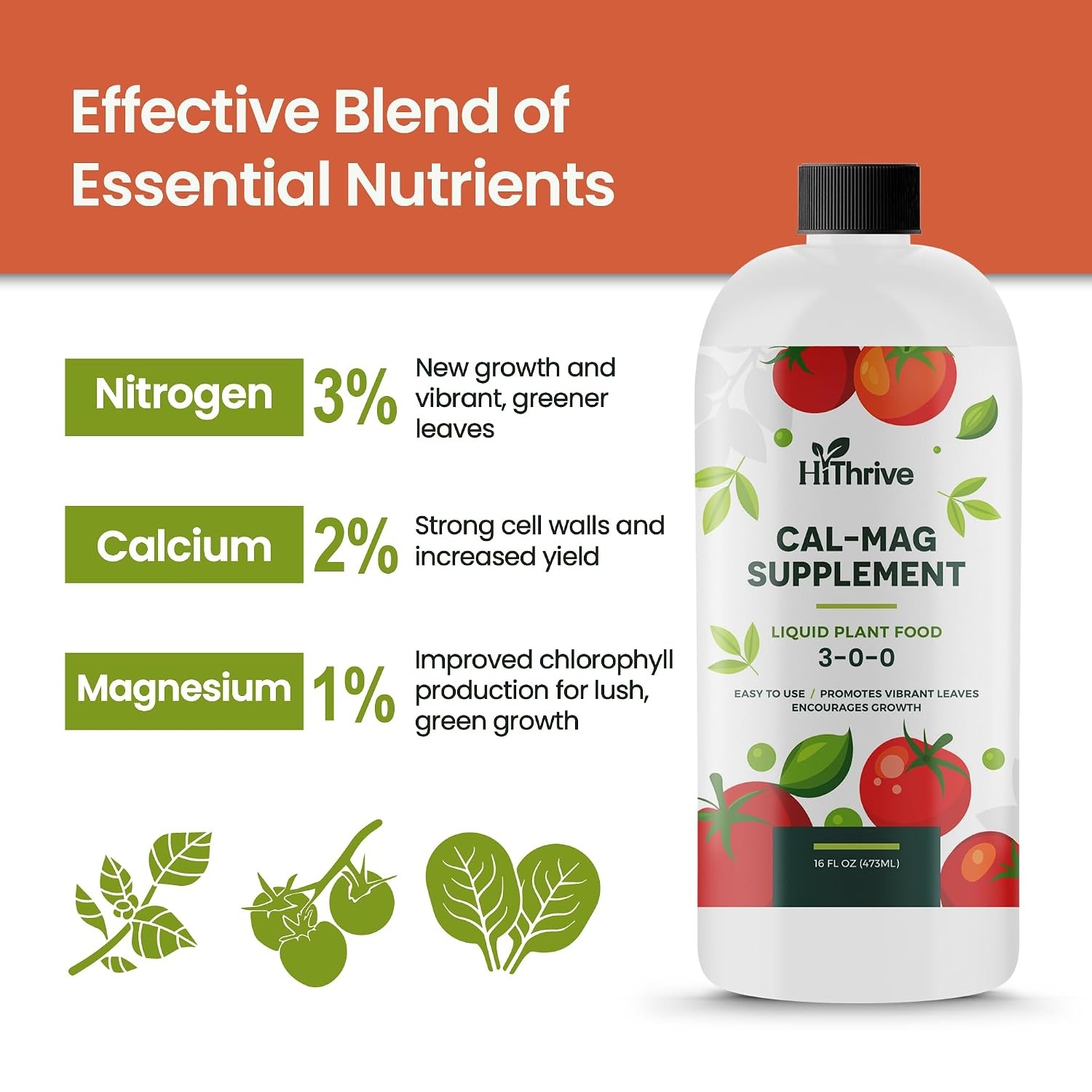 16oz Cal Mag Plants Makes 96 Gallons of Calmag Plants Fertilizer Liquid Cal-Mag