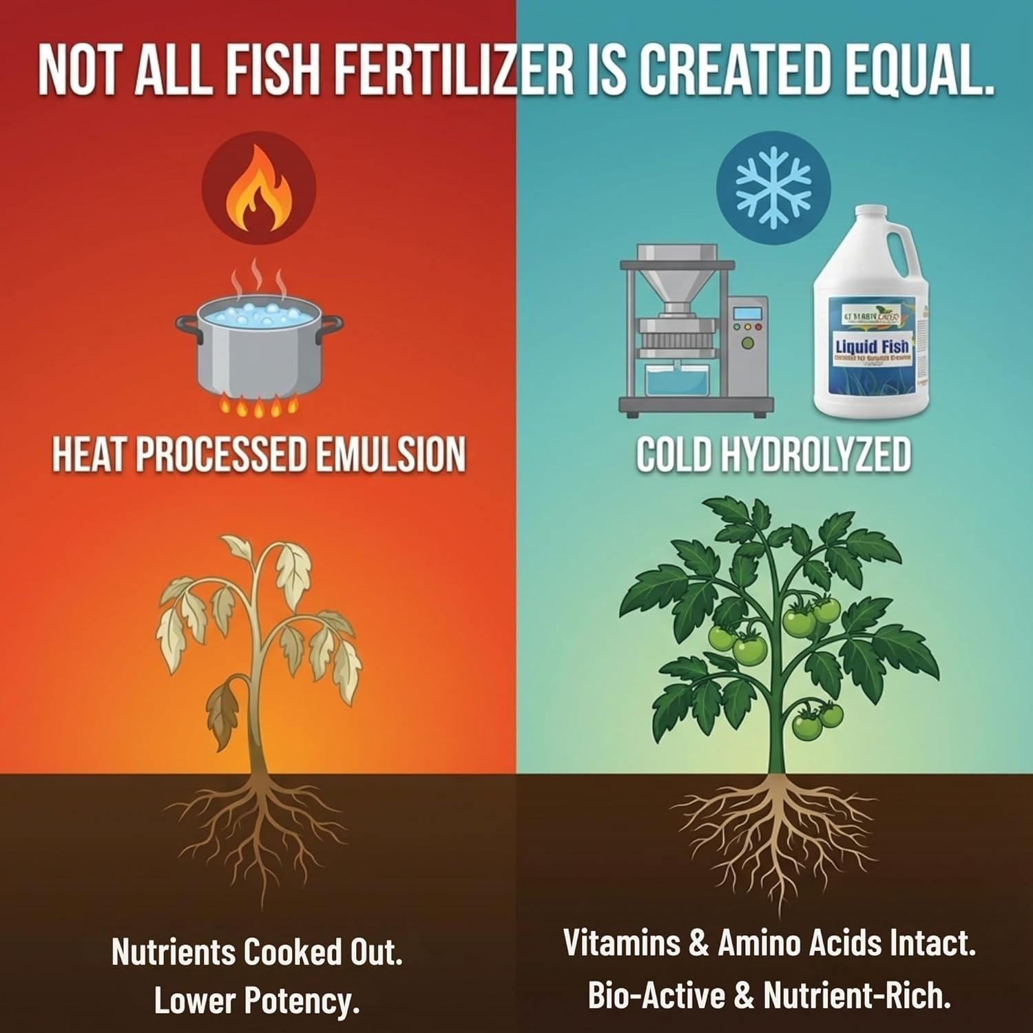 OMRI Listed 1 Gallon Fish Fertilizer – Organic Nutrients for Gardening Success