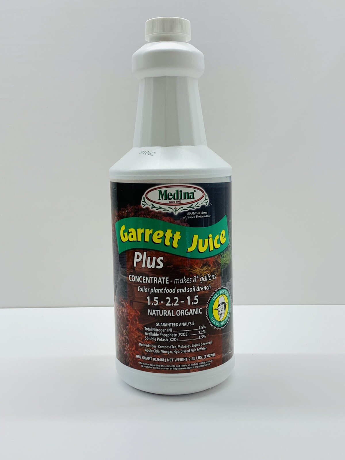 Garrett Juice Fertilizer Medina Plus 1 Quart.