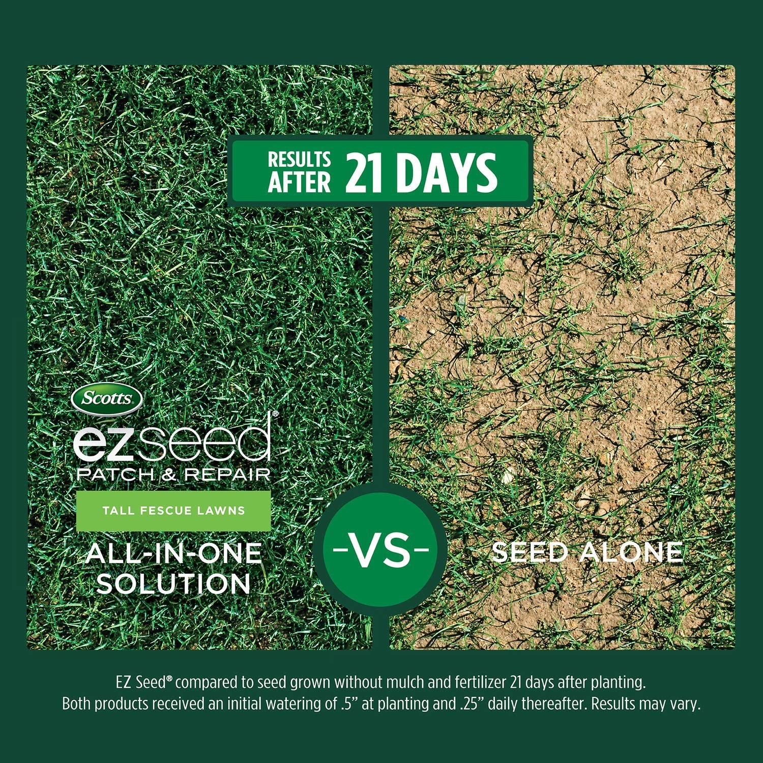 Tall Fescue Grass Seed & Fertilizer Mix – Patch & Repair for Bare Spots, 10 lb.