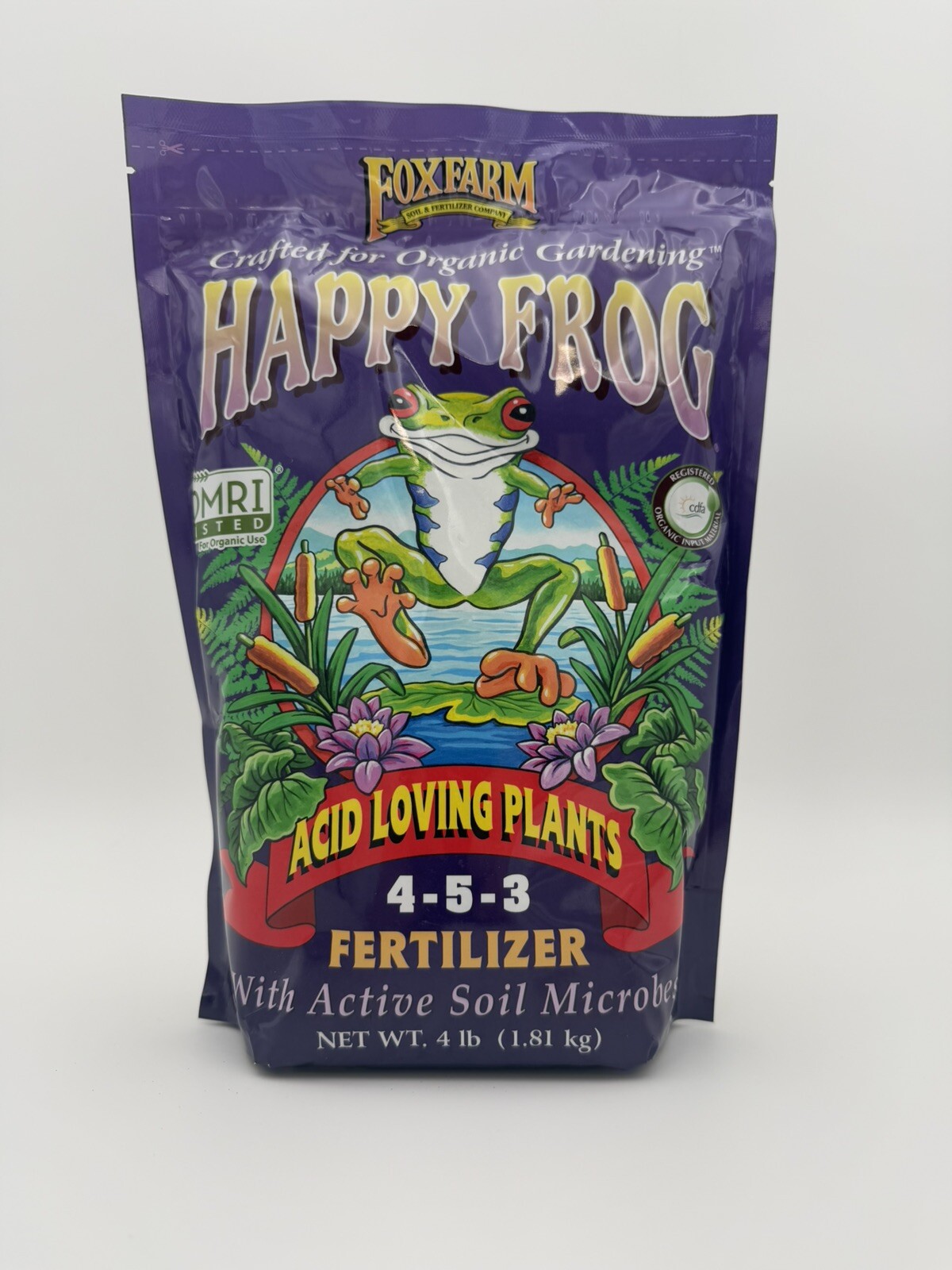 Fox Farm Happy Frog Acid Loving Plants 4-5-3 Fertilizer 4lb Bag