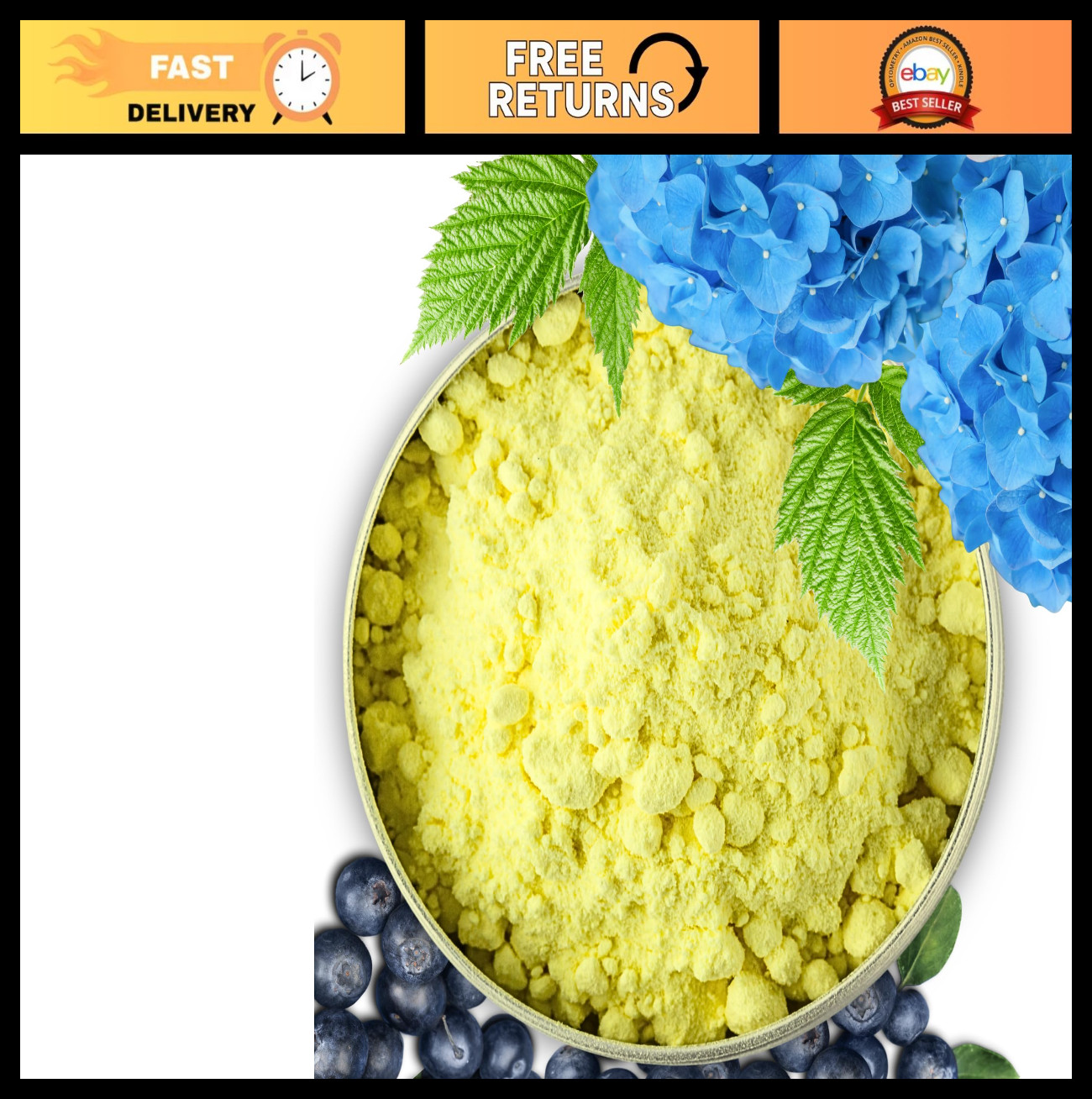 High-Purity Wettable Sulfur Powder – Soil Acidifier for Blueberries & Hydrangeas