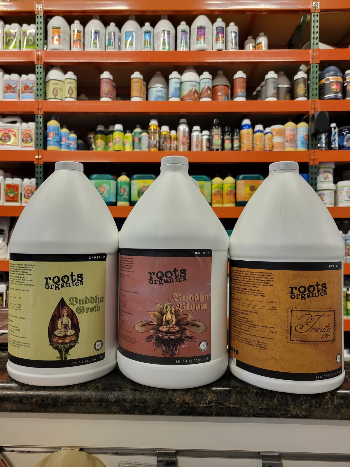 Aurora Innovations Roots Organics Combo 1 Gallon Ea Buddha Grow, Bloom & Trinity