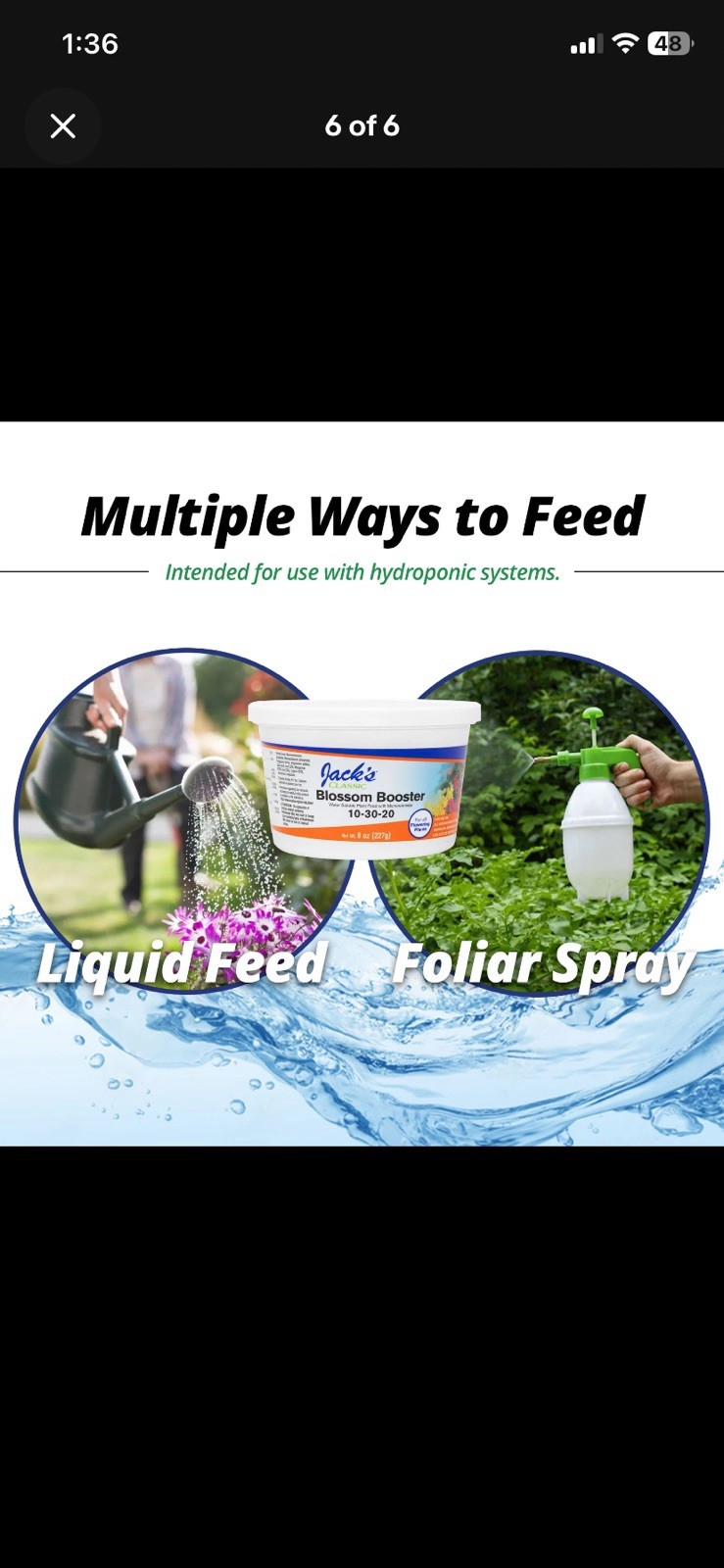 Jack’s Classic 10-30-20 Blossom Booster Water-Soluble Fertilizer, 8oz