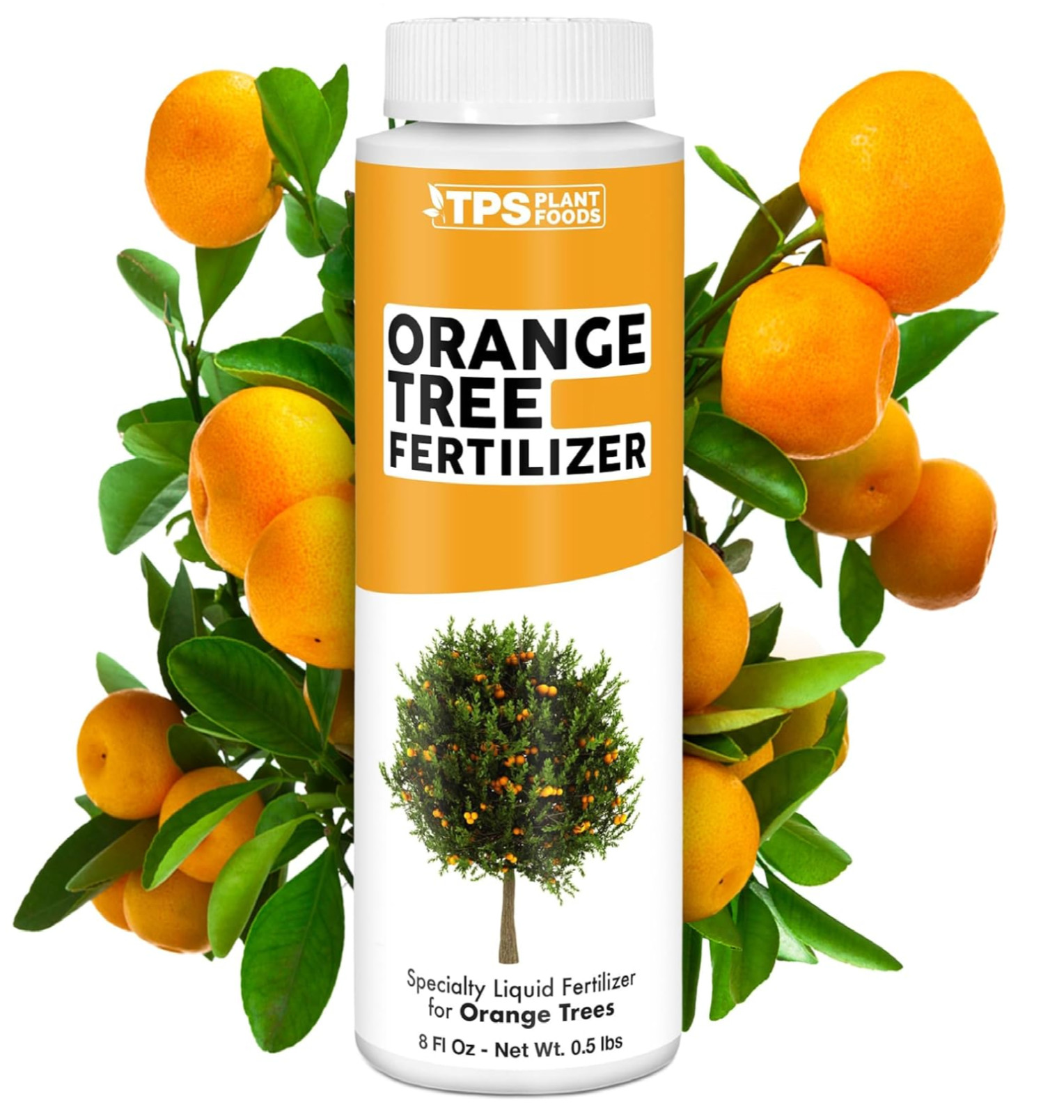 Orange Tree Fertilizer, Complete Liquid Orange Tree Citrus Plant Food, 8 oz (
