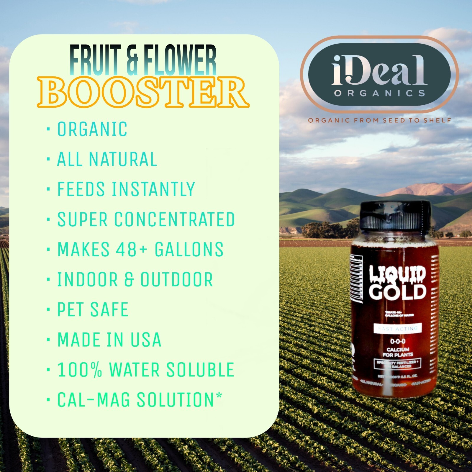Liquid Gold – Fruit & Flower – Calcium For Plants organic fertilizer