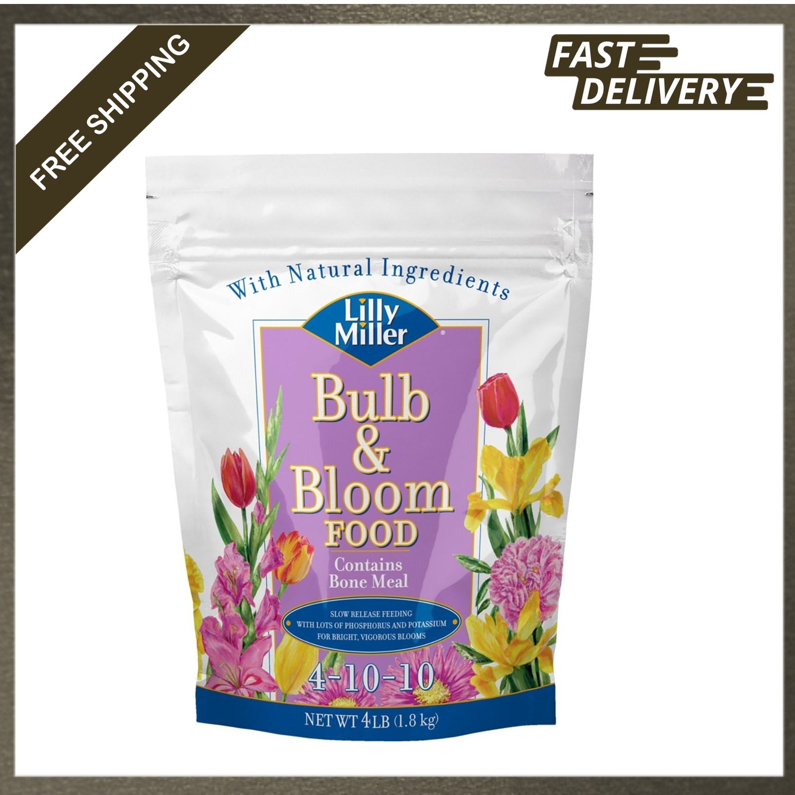 Bulb and Bloom Fertilizer 4-10-10 Slow Release 4lb for Flowers and Bulbs