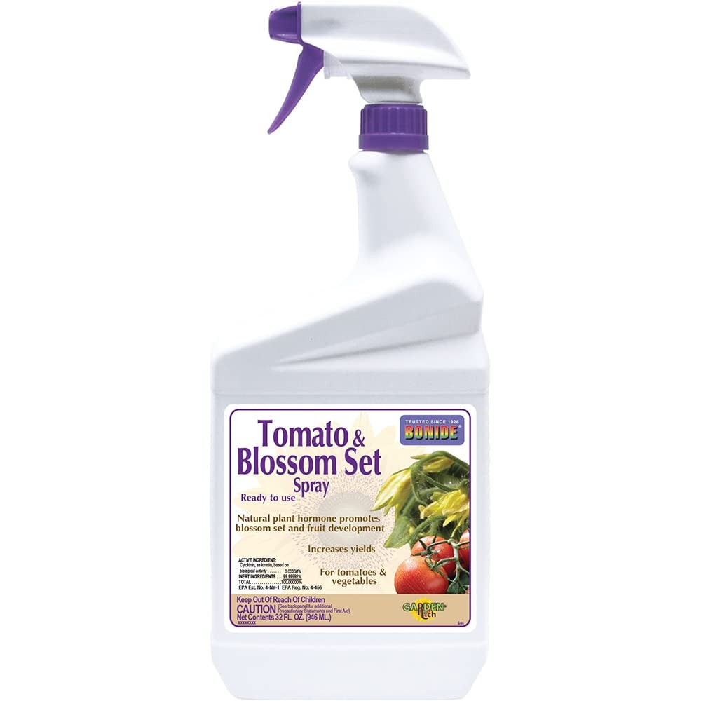 Bonide Tomato & Blossom Spray Set, 32 oz Ready-to-Use, Increases Harvest of Frui