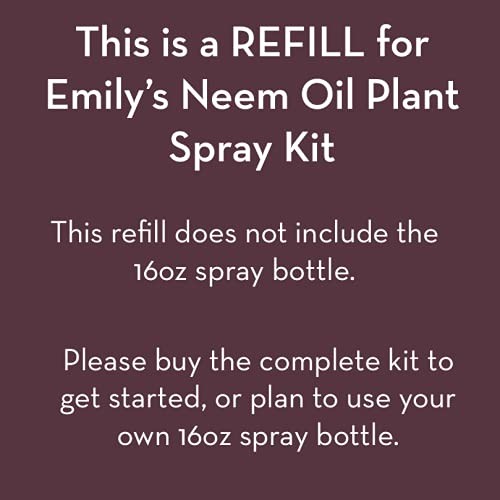 Emilys Naturals Neem Oil Plant Spray Refill Kit Makes 48oz Spray Bottle Not Inc