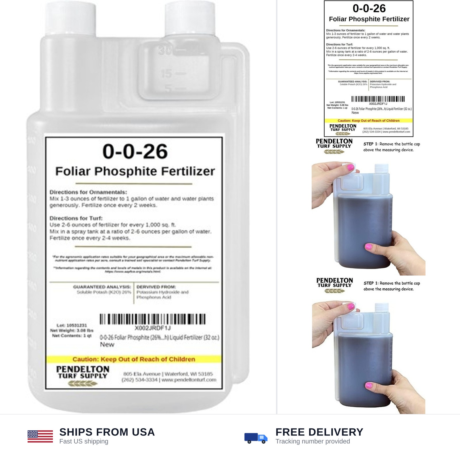 0-0-26 Foliar Phosphite (26% Soluble Potash) Liquid Fertilizer (32 oz.)