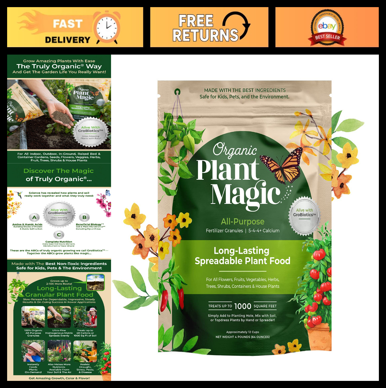 Organic Slow Release Granular Fertilizer – Long-Lasting Plant Food for Indoor &